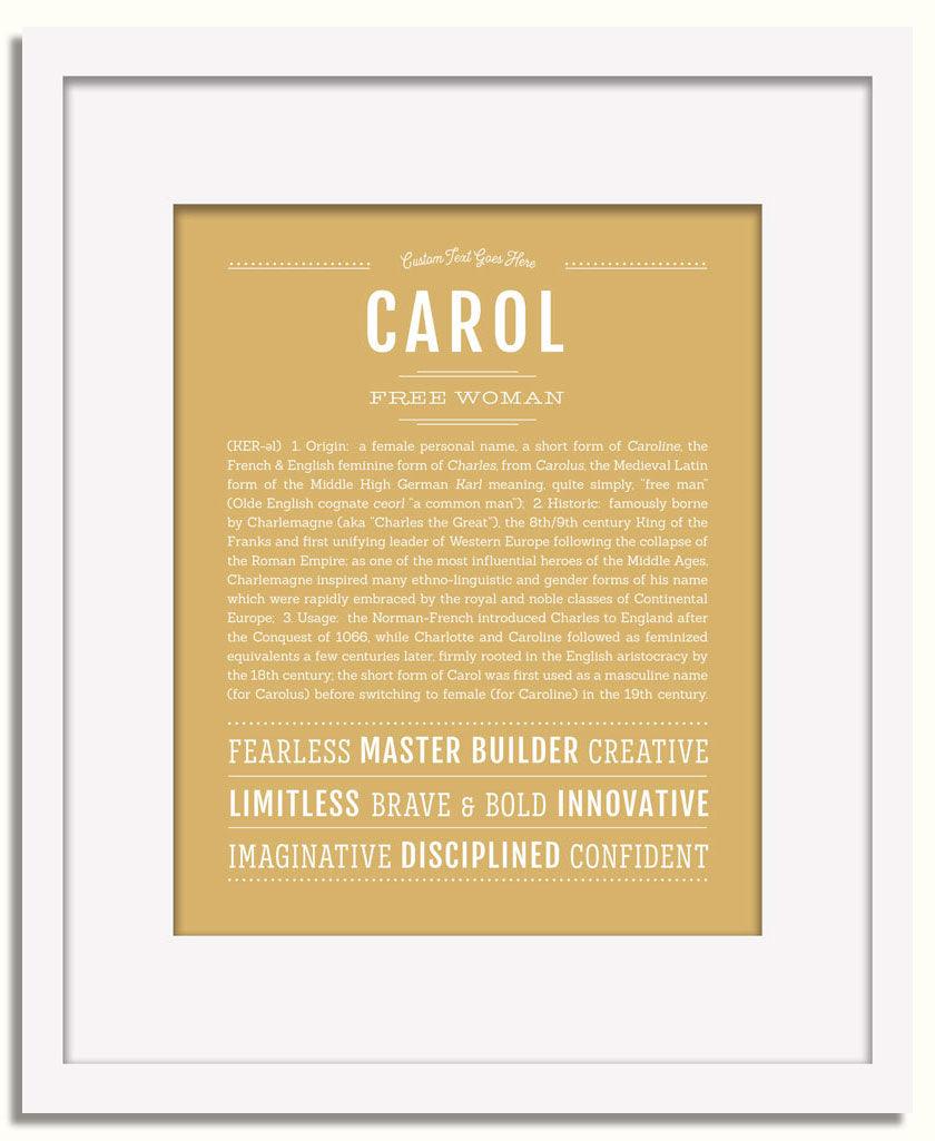 Frame Options | Matte Gold | White Frame, Matted