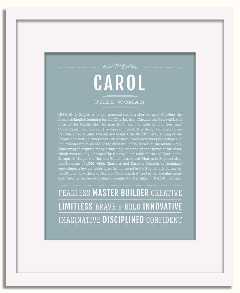 Frame Options | Powder Blue | White Frame, Matted