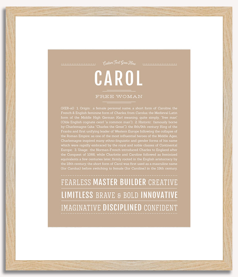 Carol | Name Art Print