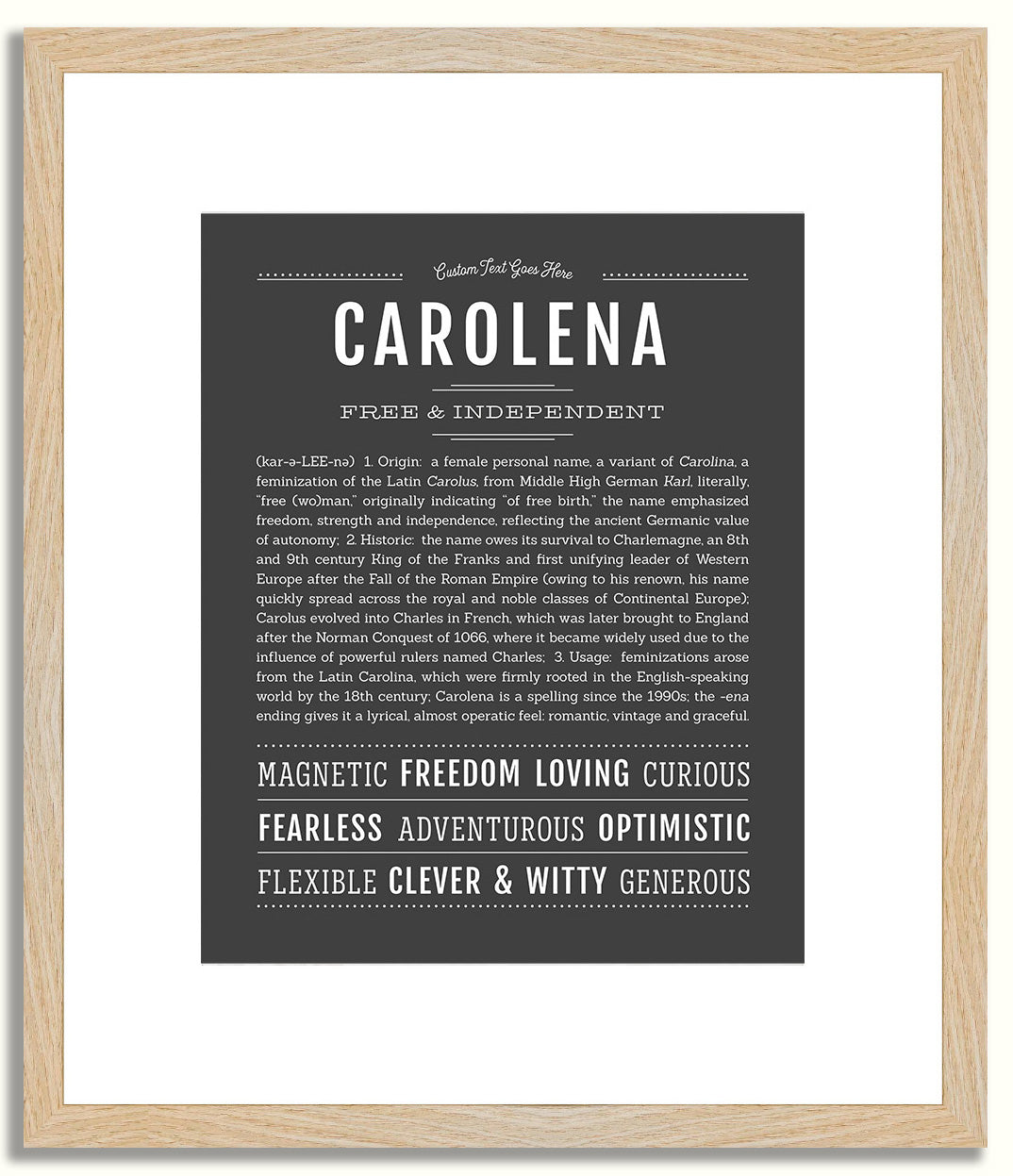 Carolena | Name Art Print