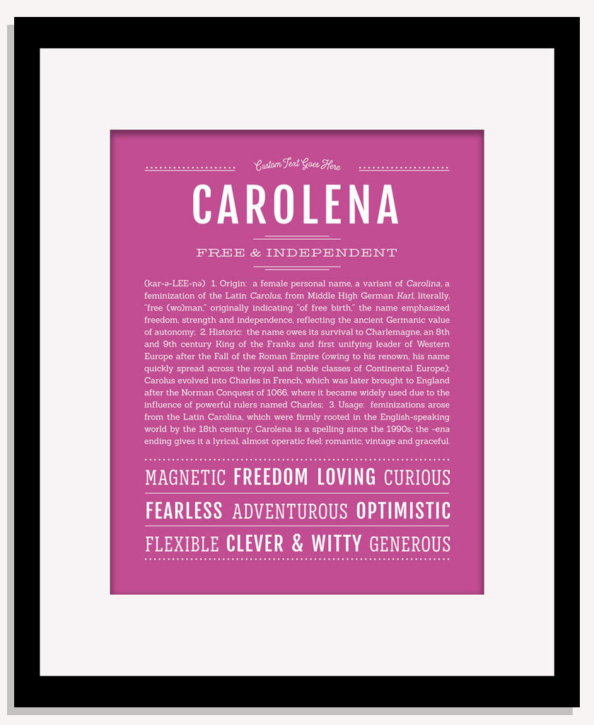 Carolena | Name Art Print