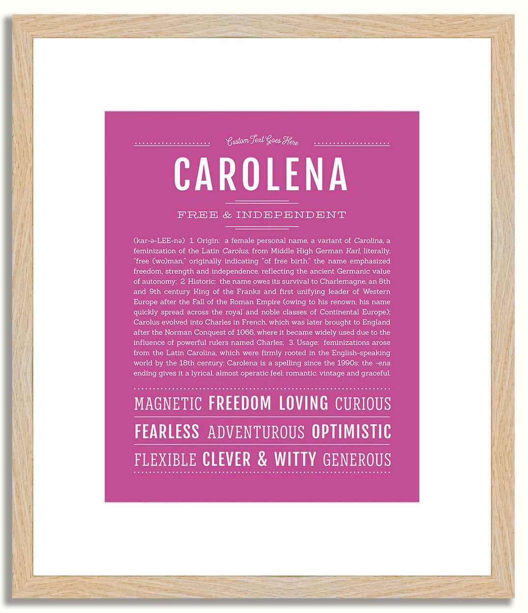 Carolena | Name Art Print