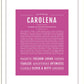 Carolena | Name Art Print