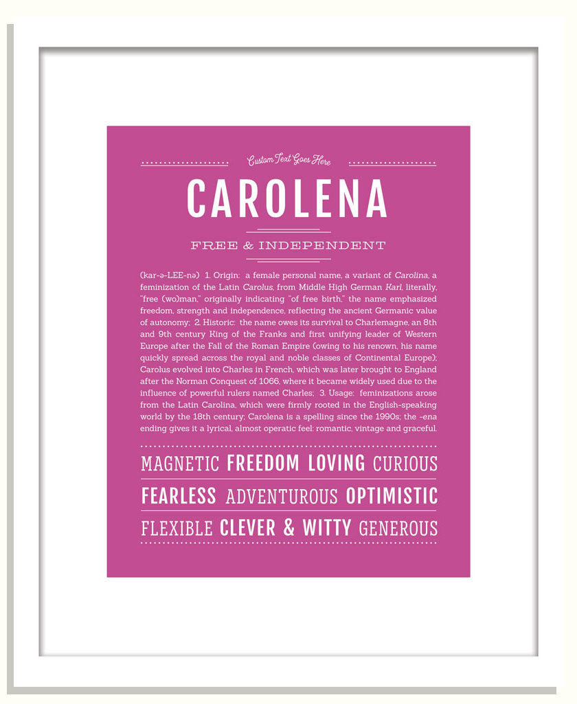 Carolena | Name Art Print
