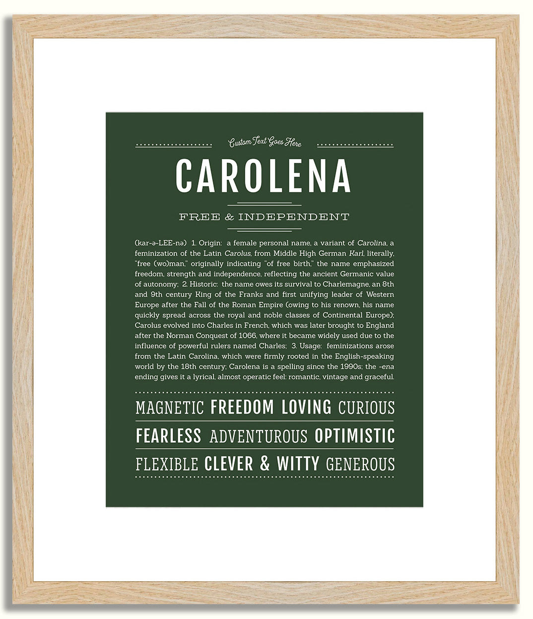 Carolena | Name Art Print