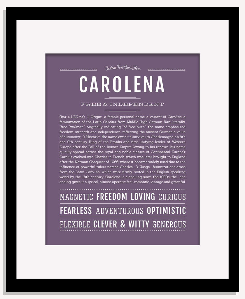Carolena | Name Art Print