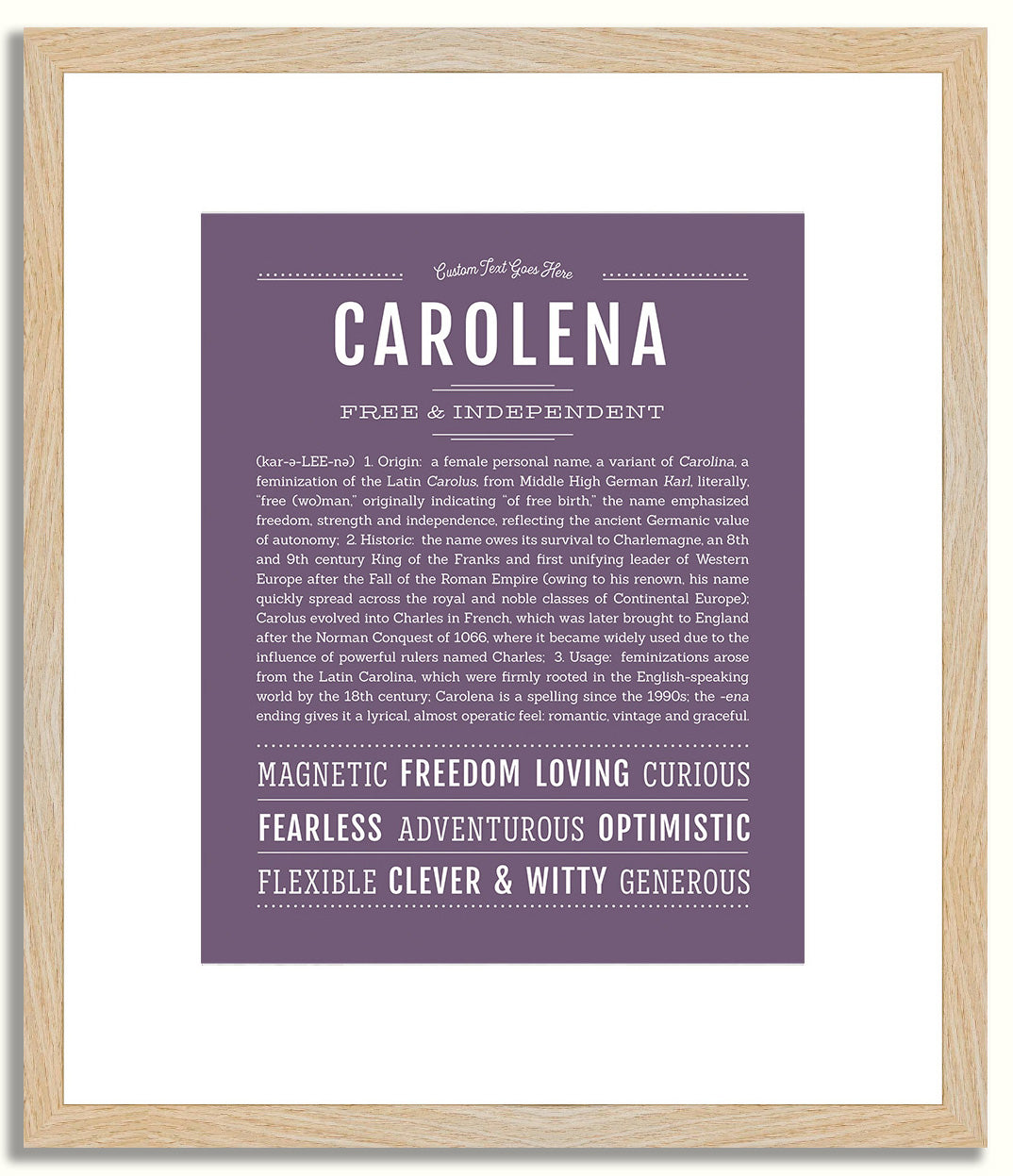 Carolena | Name Art Print