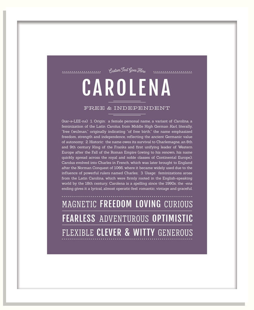 Carolena | Name Art Print