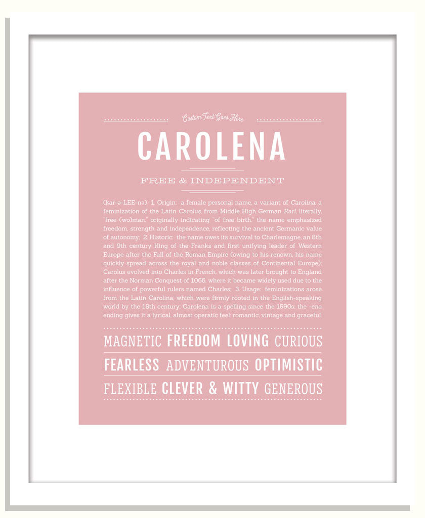 Carolena | Name Art Print