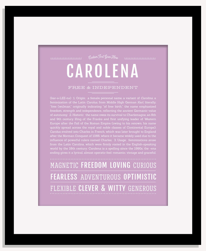 Carolena | Name Art Print