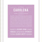 Carolena | Name Art Print
