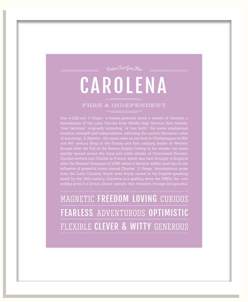 Carolena | Name Art Print