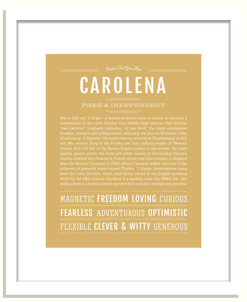 Carolena | Name Art Print