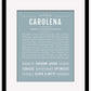 Carolena | Name Art Print