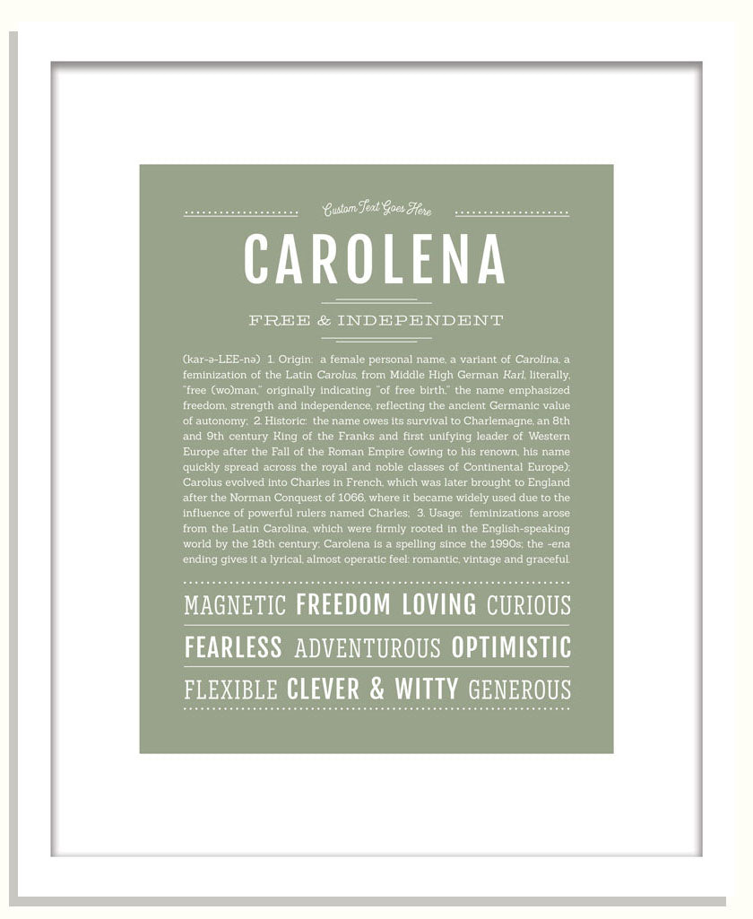 Carolena | Name Art Print