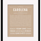 Carolena | Name Art Print