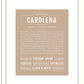 Carolena | Name Art Print