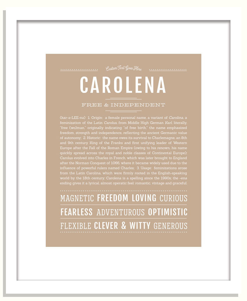 Carolena | Name Art Print