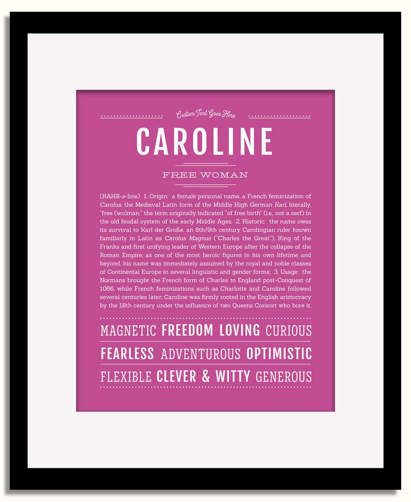 Frame Options | Dark Pink | Black Frame, Matted