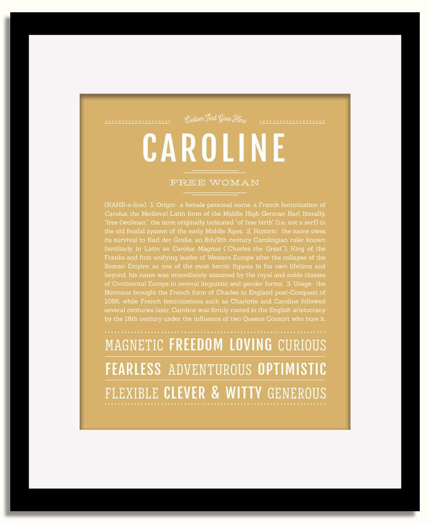 Frame Options | Matte Gold | Black Frame, Matted