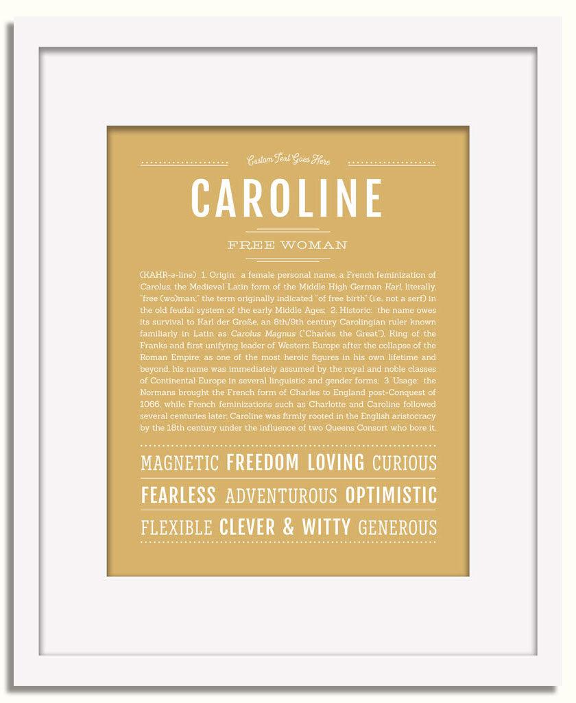 Frame Options | Matte Gold | White Frame, Matted