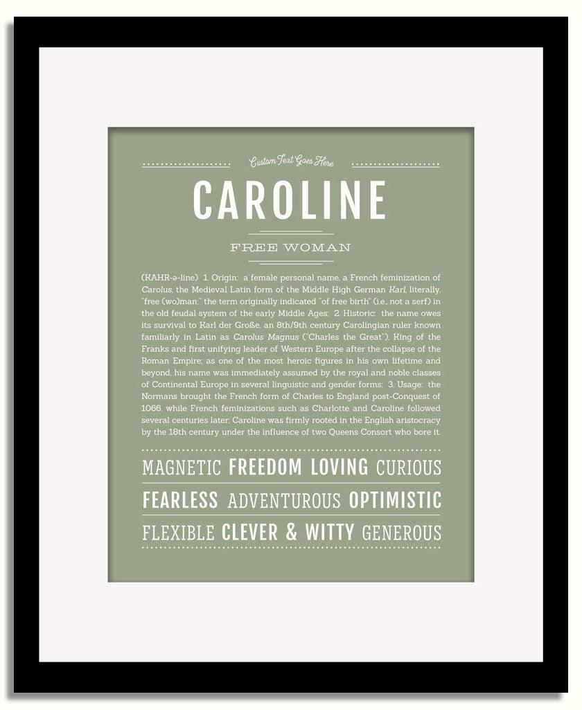 Frame Options | Sage | Black Frame, Matted