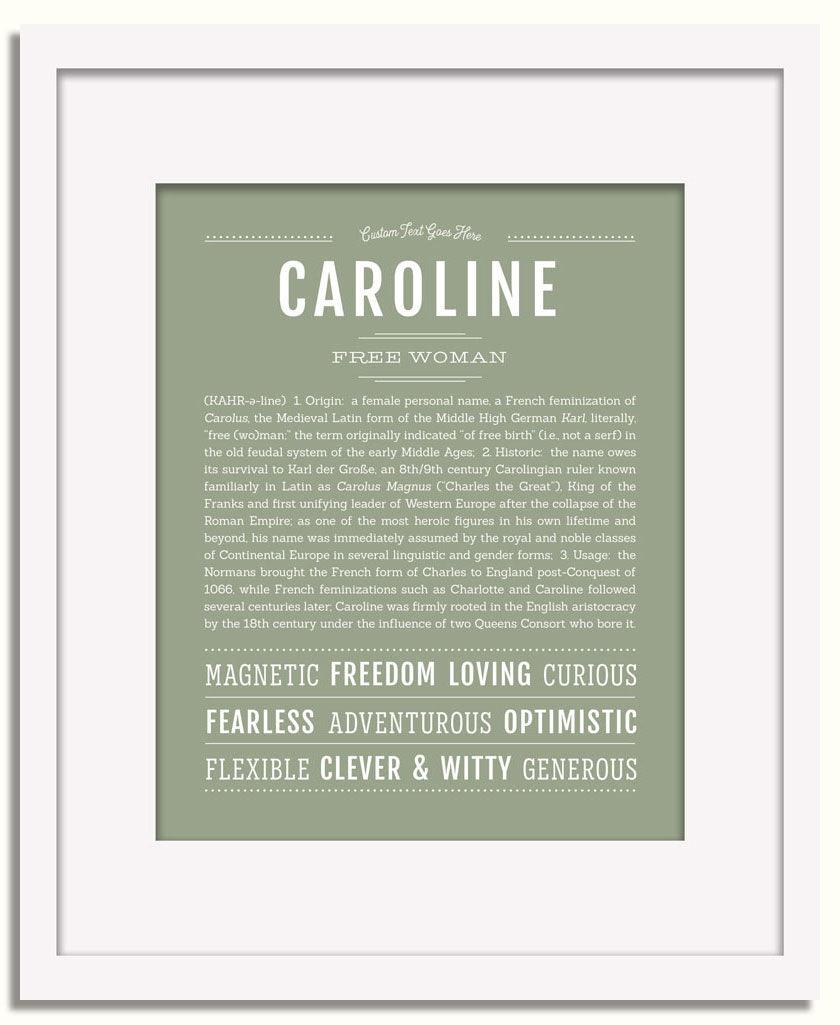 Frame Options | Sage | White Frame, Matted