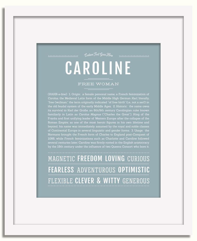 Frame Options | Powder Blue | White Frame, Matted