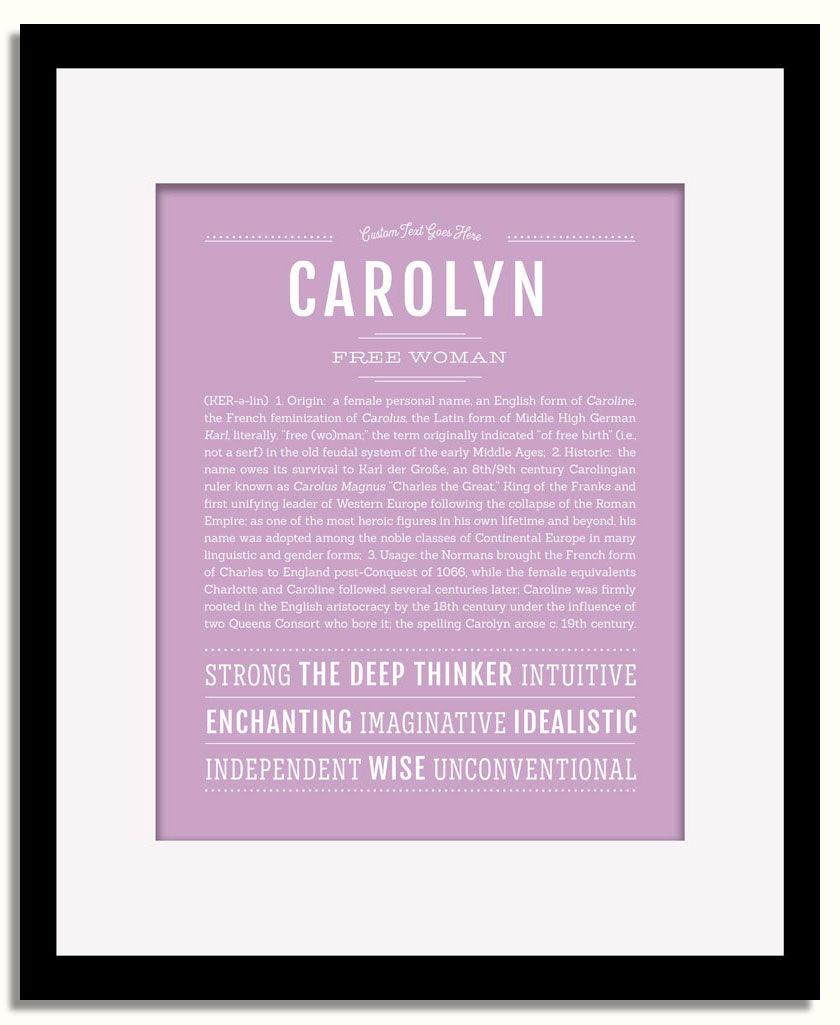 Frame Options | Lilac | Black Frame, Matted