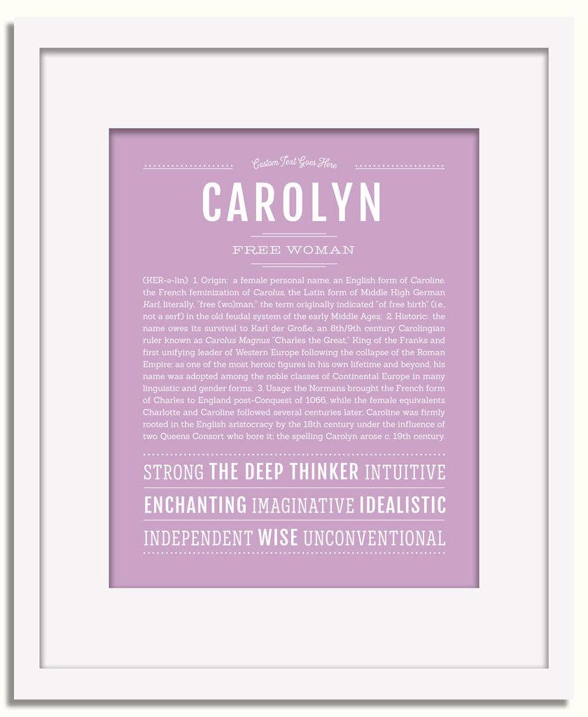 Frame Options | Lilac | White Frame, Matted