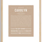 Carolyn | Name Art Print