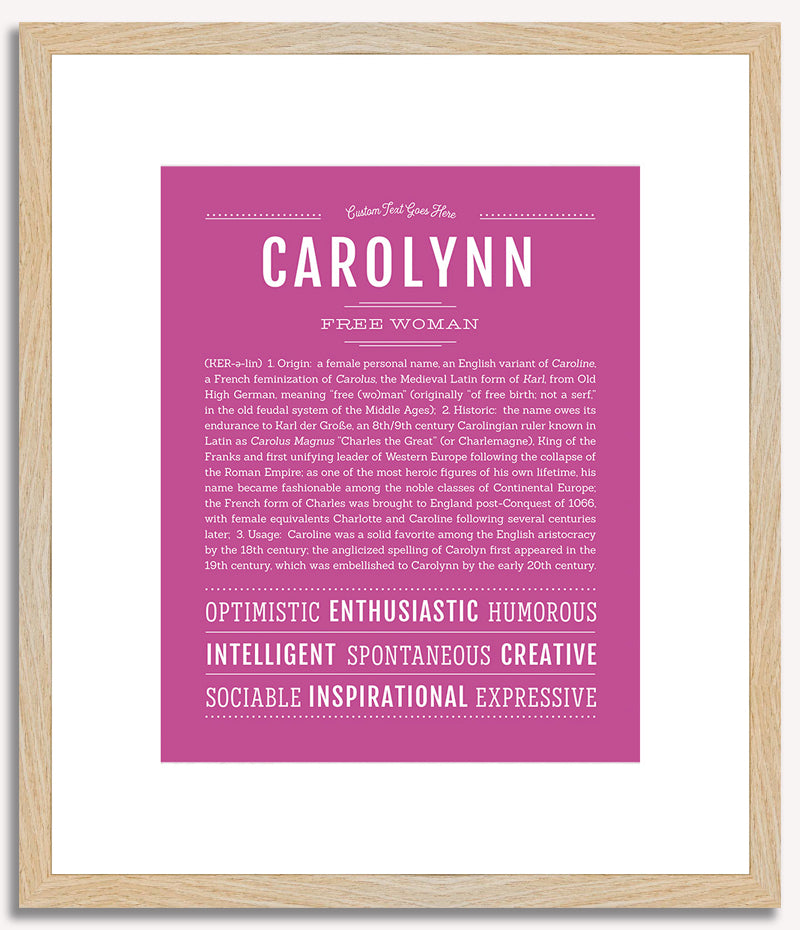 Carolynn | Name Art Print