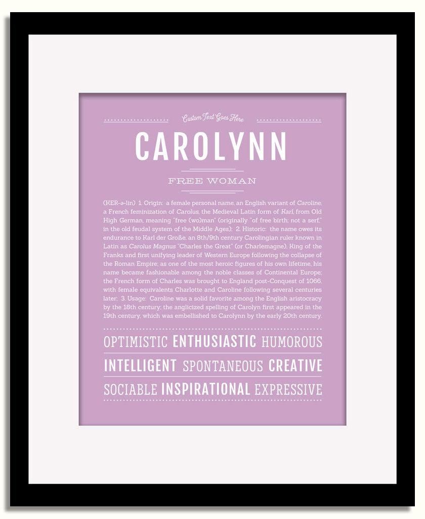 Frame Options | Lilac | Black Frame, Matted