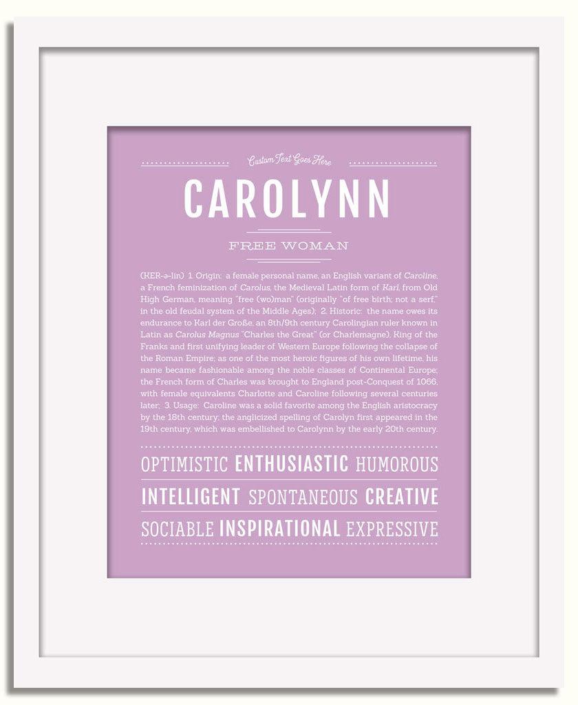 Frame Options | Lilac | White Frame, Matted