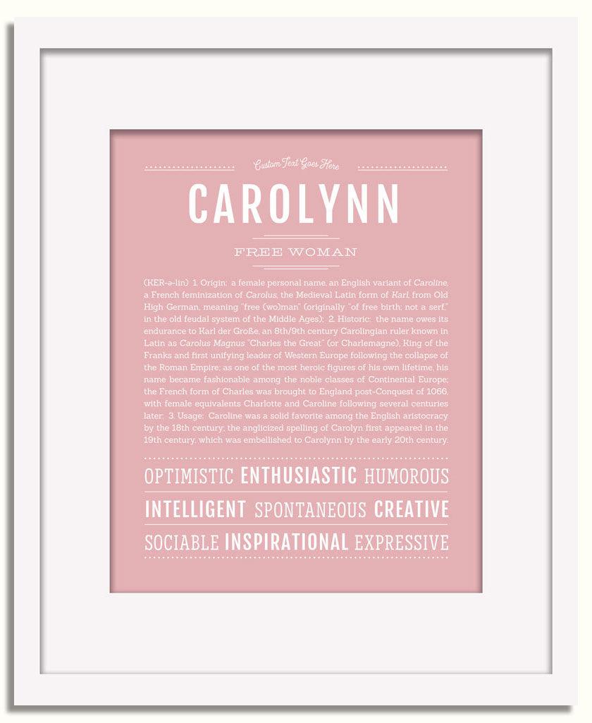 Frame Options | Dusty Rose | White Frame, Matted