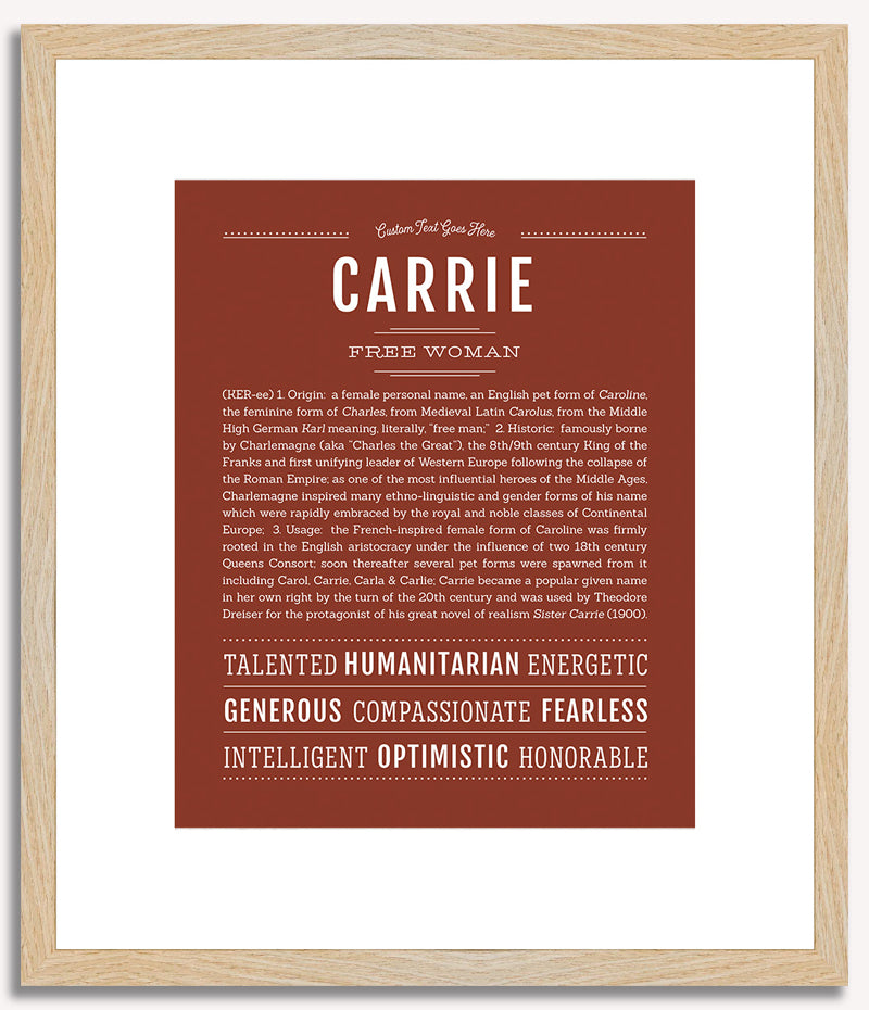 Carrie | Name Art Print