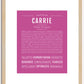 Carrie | Name Art Print