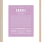 Carrie | Name Art Print