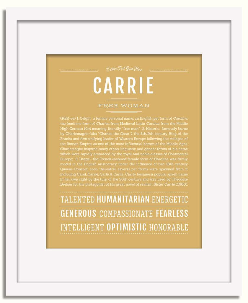 Frame Options | Matte Gold | White Frame, Matted