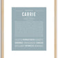 Carrie | Name Art Print