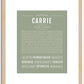 Carrie | Name Art Print