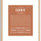 Carrie | Name Art Print