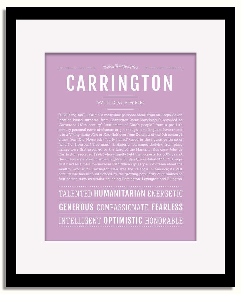 Frame Options | Lilac | Black Frame, Matted