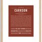 Carrson | Name Art Print