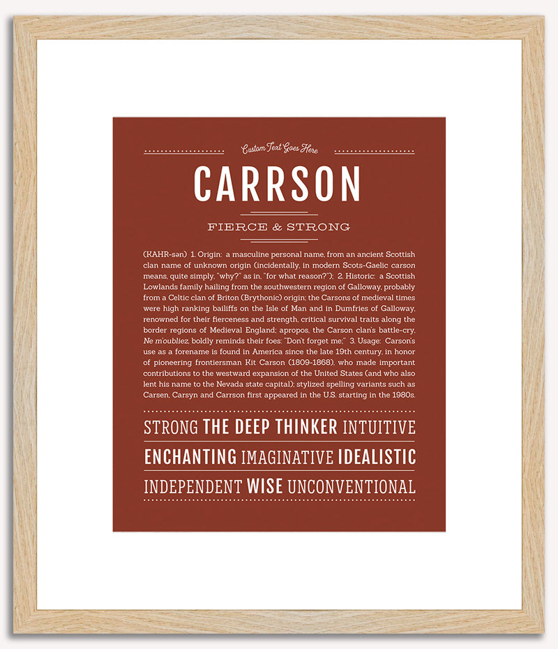 Carrson | Name Art Print