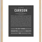 Carrson | Name Art Print