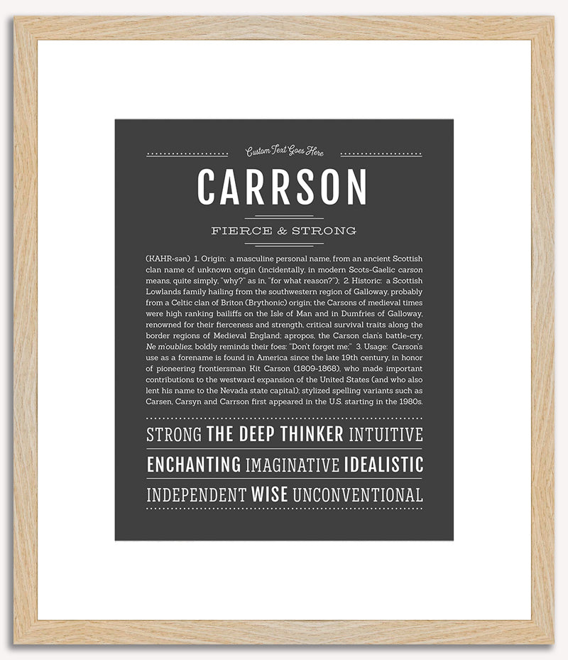 Carrson | Name Art Print