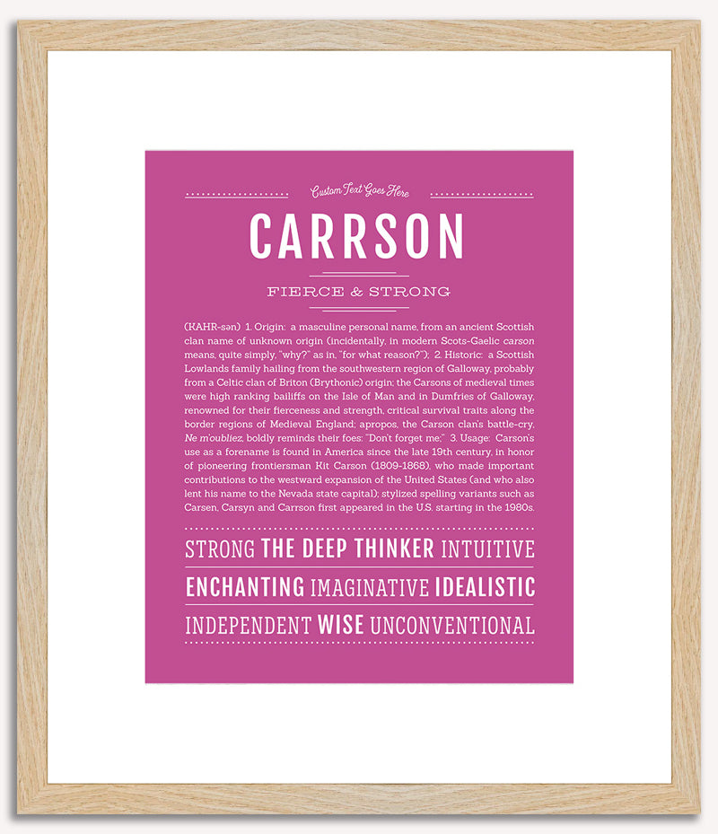 Carrson | Name Art Print