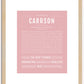 Carrson | Name Art Print