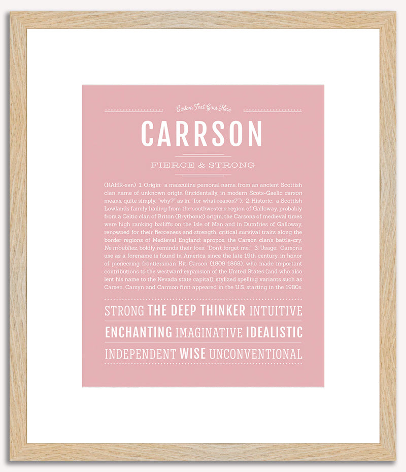 Carrson | Name Art Print